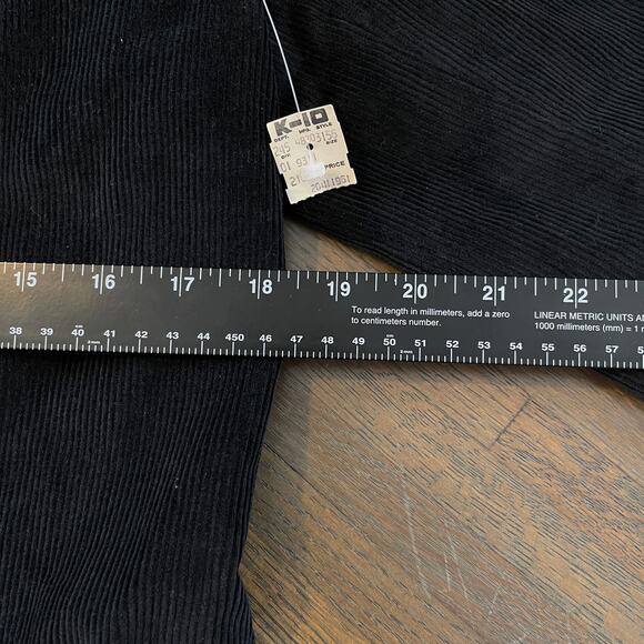 Vintage Kathy Davis Black Corduroy Blazer Women’s 10 Button Front Jacket Lined - Picture 12 of 13